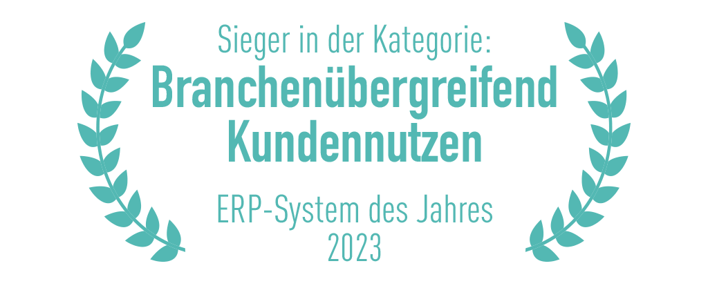 Sieger: Branchenübergreifend Kundennutzen, ERP-System des Jahres 2023